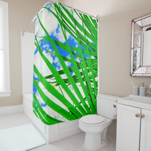 Rideau de douche Sky Palm (En situation)