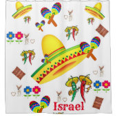 Rideau de douche Sombrero Hot Peppers (Devant)