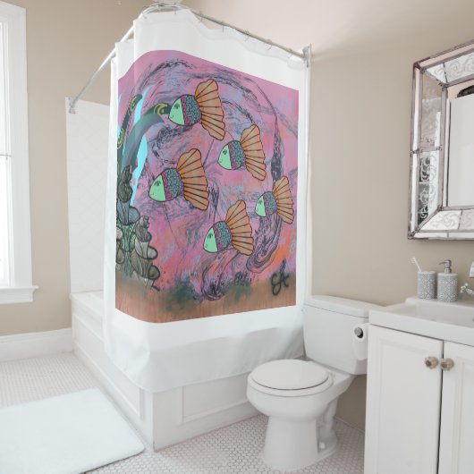 Rideau de douche sous la mer (En situation)