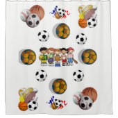 Rideau de douche sports de football (Devant)