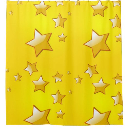 Rideau de douche Stars jaunes (Devant)