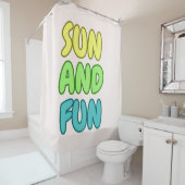 Rideau de douche Sun And Fun (En situation)