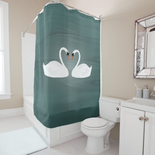 Rideau de douche Swans (En situation)