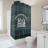 Rideau de douche Tartan Plaid pour Cabine de famil (En situation)