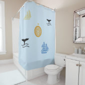 Rideau de douche - Thème Nautique (En situation)
