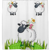 Rideau de douche Tortues à mouton Floral (Devant)