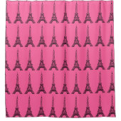 Rideau de douche Tour Eiffel Rose Clair (Devant)