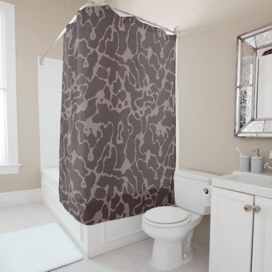 Rideau de douche Tourbillon Mauve (En situation)