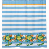 Rideau de douche tournesol bleu (Devant)