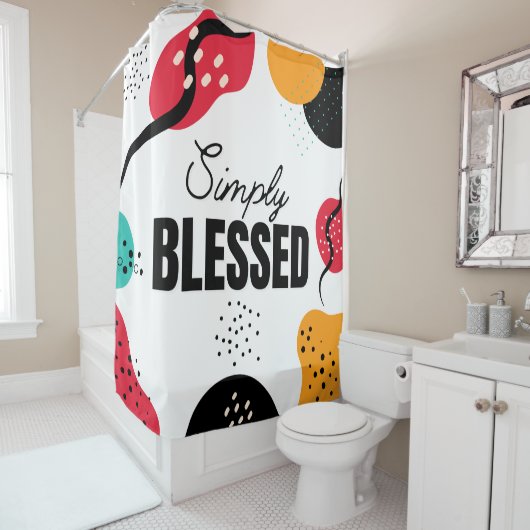 Rideau de douche tout simplement béni (En situation)