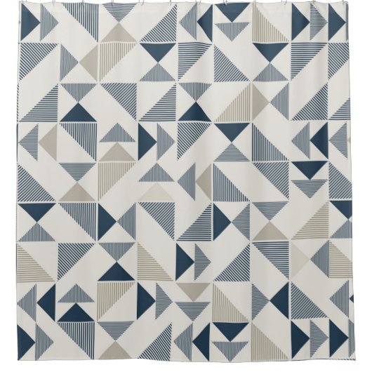 rideau de douche triangles moderne (Devant)