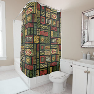 Rideau de douche tribal africain