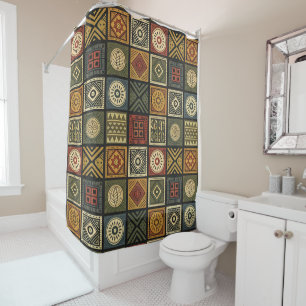 Rideau de douche tribal africain