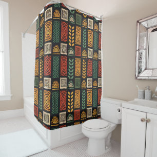 Rideau de douche tribal africain