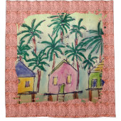 Rideau de douche Tropical Paint Stroke (Devant)