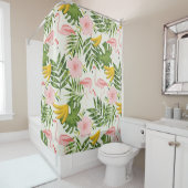 Rideau de douche tropicale d'été Aloha (En situation)