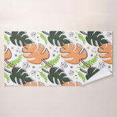 rideau de douche tropicale feuille (Serviette de bain)