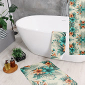 Rideau de douche tropicale légère