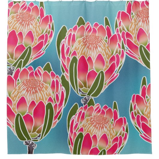 rideau de douche tropicale protéique (Devant)