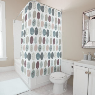 Rideau de douche Turquoise et floue de style bohé