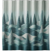 Rideau de douche Turquoise hiver (Devant)