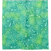 rideau de douche vert batik (Devant)