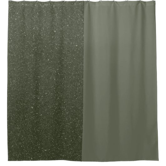 Rideau de douche vert de mousse de fractionnement  (Devant)