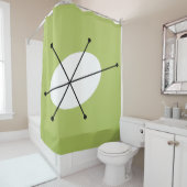 rideau de douche vert éblouissant (En situation)
