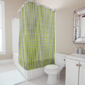 Rideau de douche Vert Plaid HAMbyWG (En situation)