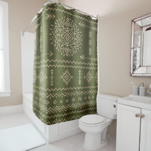 Rideau de douche vert sauge atténué