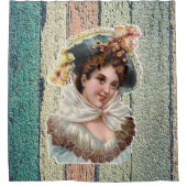 Rideau de douche vert victorien (Devant)