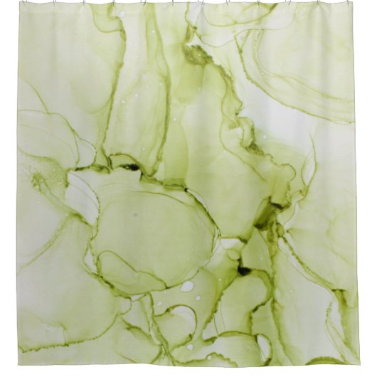 Rideau de douche verte Abstrait (Devant)