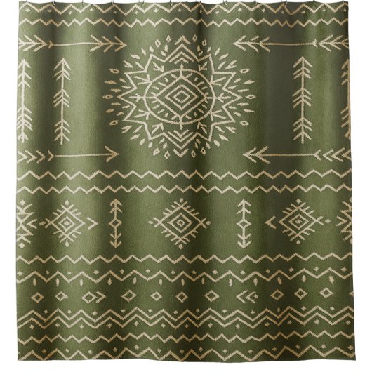 Rideau de douche verte de taille molle (Devant)