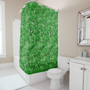 Rideau de douche verte Fern