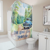 Rideau de douche - Vieux Camion La Route Moins Voy (En situation)