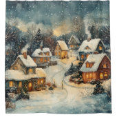 Rideau de douche Vintage de Noël (Devant)