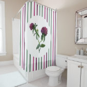 Rideau de douche violet (En situation)