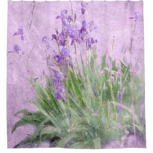 Rideau De Douche Violet Irises (Devant)