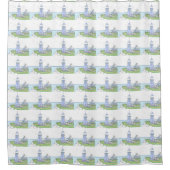 Rideau de douche violet Lighthouse (Devant)