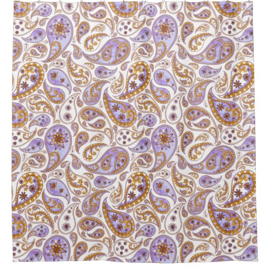 Rideau de douche violet luxueux (Devant)