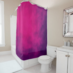 Rideau de douche violet magenta – Personnalisable