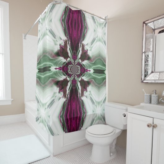 Rideau de douche violet Ocean Breeze (En situation)