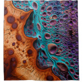 Rideau de douche violet Turquoise Art (Devant)