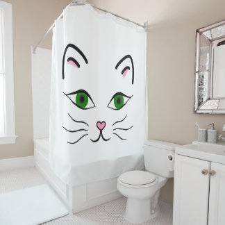 Rideau de douche - Visage Kitty