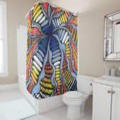 Rideau de douche Vortex Illusion Optique Vibrante (En situation)
