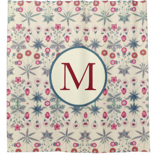 Rideau de douche William Morris avec initiale