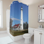 Rideau de douche Wind Point Lighthouse (En situation)