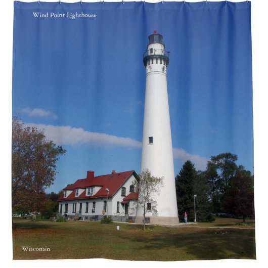 Rideau de douche Wind Point Lighthouse (Devant)