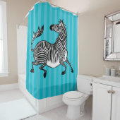 Rideau de douche Zebra 4 (En situation)