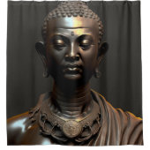 Rideau de douche Zen Black Bouddha (Devant)